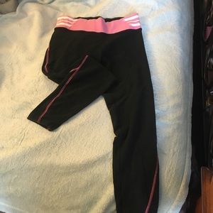 PINK Black and Pink Yoga Pants